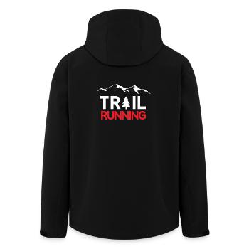 Trail Running - Veste softshell homme en polyester recyclé Stanley/Stella - noir - Dos - AI Model Male 185 light (185cm)