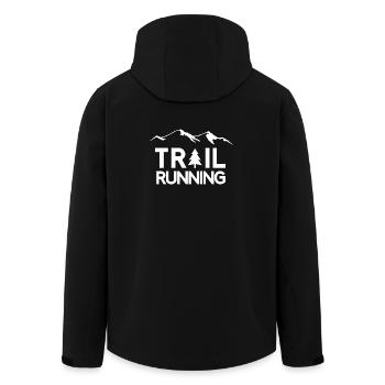 Trail Running - Veste softshell homme en polyester recyclé Stanley/Stella - noir - Dos - AI Model Male 185 light (185cm)