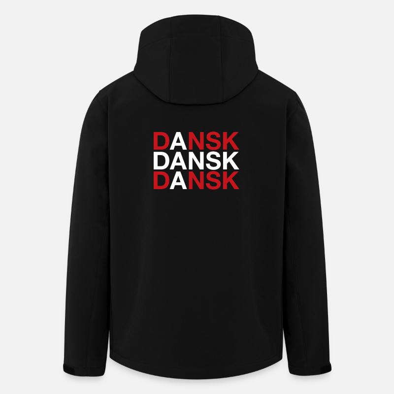 DANSK Drapeau danois Dänemark Danemark - Veste softshell homme en polyester recyclé Stanley/Stella - noir