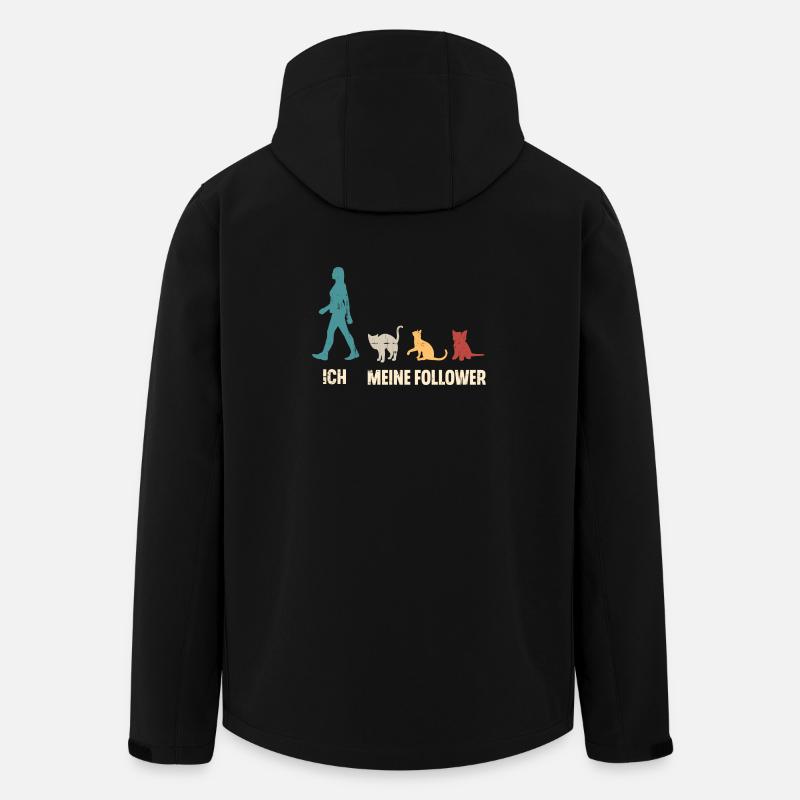 Ich Meine Follower Katzen - Recycelte Männer Softshell-Jacke von Stanley/Stella - Schwarz