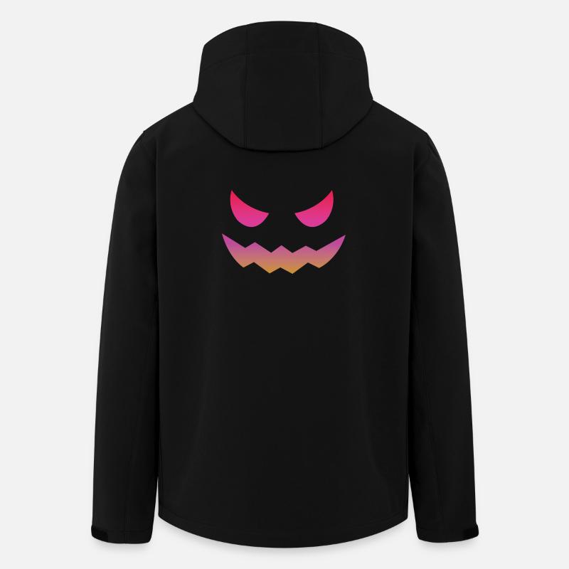 Halloween Kürbis Design Gesicht Verkleidungen - Recycelte Männer Softshell-Jacke von Stanley/Stella - Schwarz