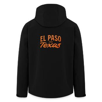 El Paso Texas Script Logo - Recycelte Männer Softshell-Jacke von Stanley/Stella - Schwarz - Hinten - AI Model Male 185 light (185cm)