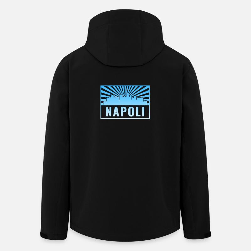 Napoli Skyline Sonnenstrahlen - Recycelte Männer Softshell-Jacke von Stanley/Stella - Schwarz