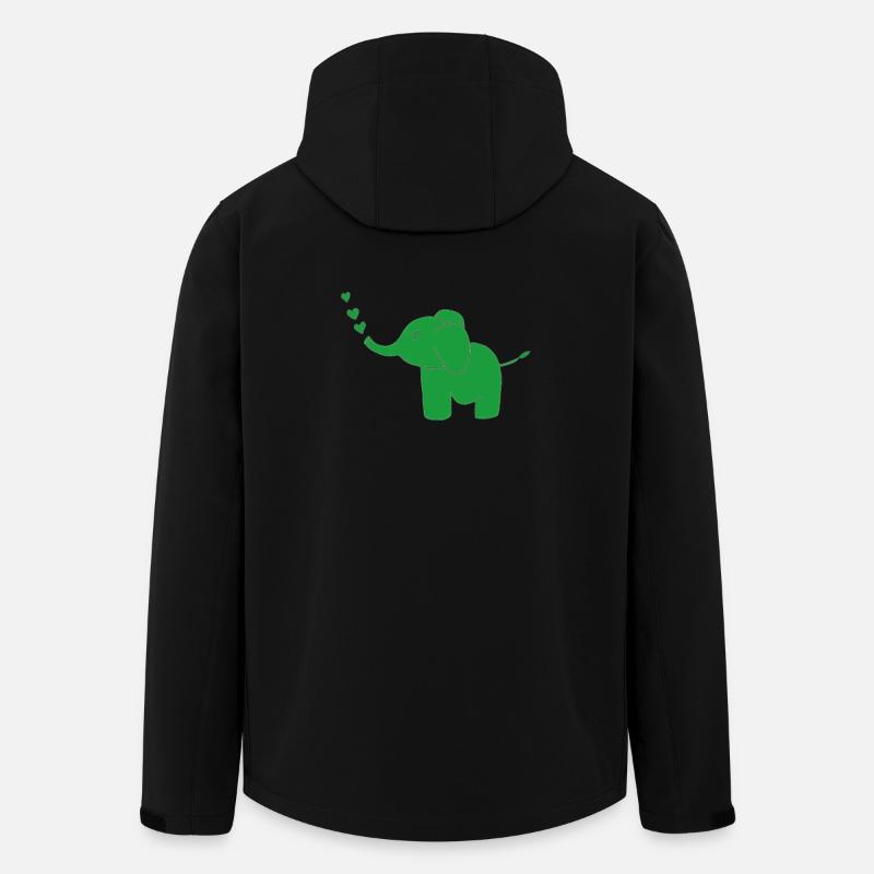 Elephant Green - Men’s Recycled Softshell Jacket by Stanley/Stella - black