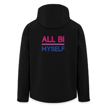 Pride Month LGBT - Alle bi(sexuell) Ich selbst - Recycelte Männer Softshell-Jacke von Stanley/Stella - Schwarz - Hinten - AI Model Male 185 light (185cm)