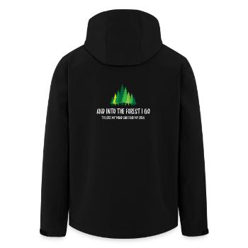 Und in den Wald gehe ich - Recycelte Männer Softshell-Jacke von Stanley/Stella - Schwarz - Hinten - AI Model Male 185 light (185cm)