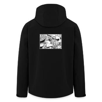 Shells - Men’s Recycled Softshell Jacket by Stanley/Stella - black - Back - AI Model Male 185 light (185cm)