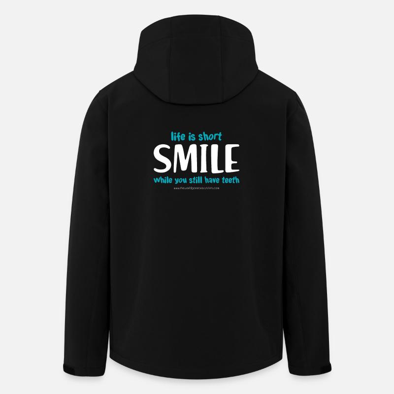 Smile (dark) - Men’s Recycled Softshell Jacket by Stanley/Stella - black