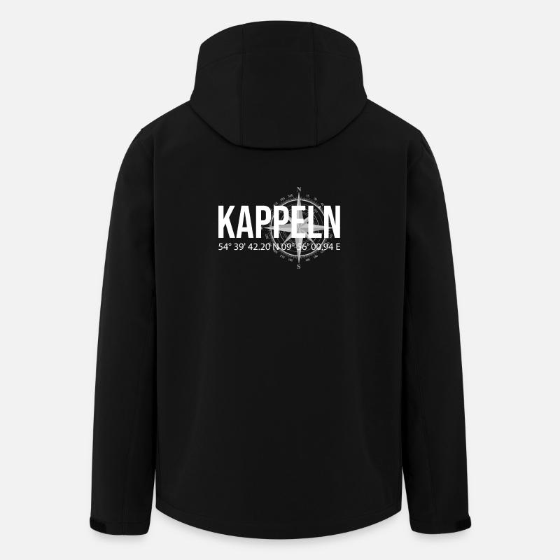 Koordinaten Kappeln - Recycelte Männer Softshell-Jacke von Stanley/Stella - Schwarz