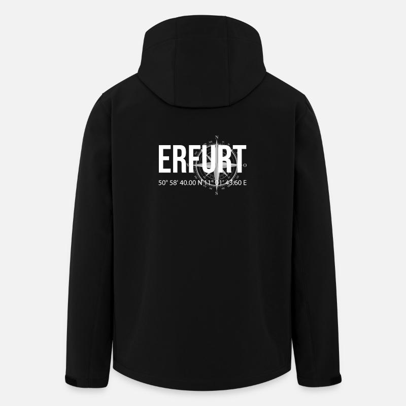Koordinaten Erfurt - Recycelte Männer Softshell-Jacke von Stanley/Stella - Schwarz