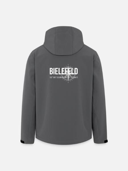 Koordinaten Bielefeld - Recycelte Männer Softshell-Jacke von Stanley/Stella - Schwarz