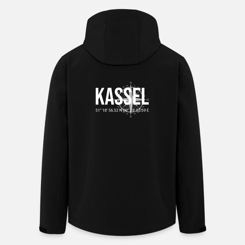 Koordinaten Kassel - Recycelte Männer Softshell-Jacke von Stanley/Stella - Schwarz
