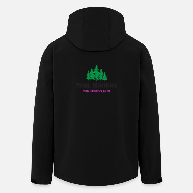 Trail Running - Run Forest Run - Men’s Recycled Softshell Jacket by Stanley/Stella - black