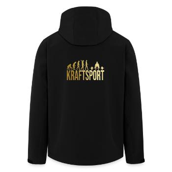 Evolution Kraftsport - Recycelte Männer Softshell-Jacke von Stanley/Stella - Schwarz - Hinten - AI Model Male 185 light (185cm)