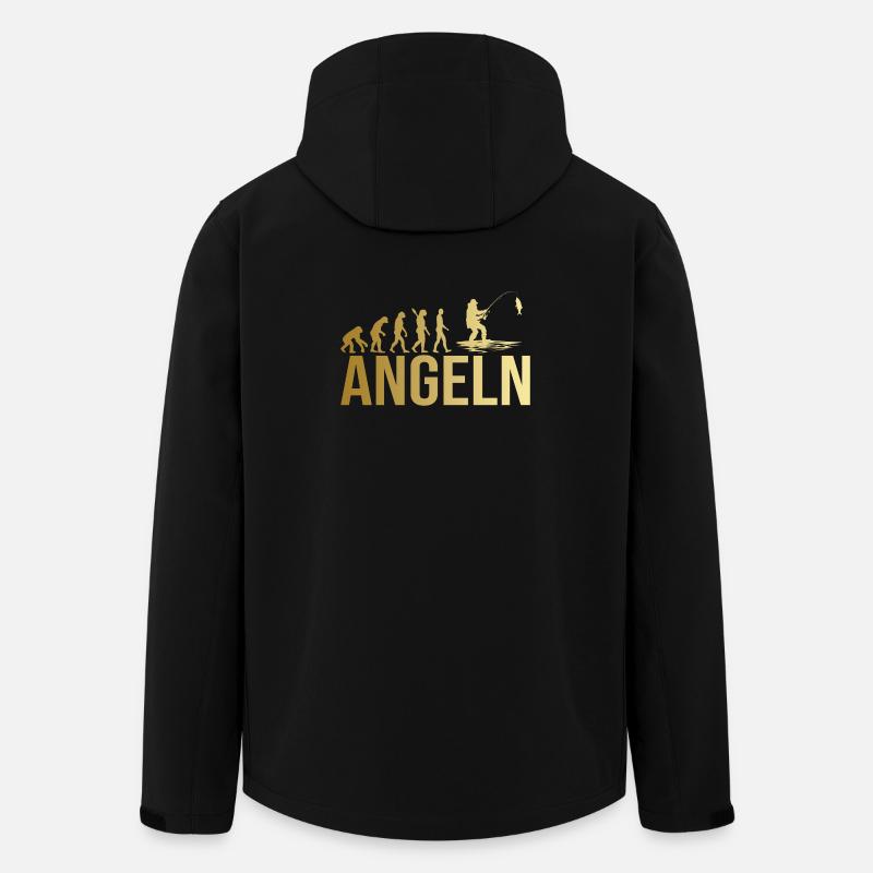 Evolution Angeln - Recycelte Männer Softshell-Jacke von Stanley/Stella - Schwarz