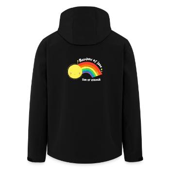 Lgbt rainbow of love - Men’s Recycled Softshell Jacket by Stanley/Stella - black - Back - AI Model Male 185 light (185cm)