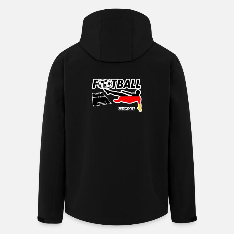 Fußball Fieber Deutschland - Recycelte Männer Softshell-Jacke von Stanley/Stella - Schwarz