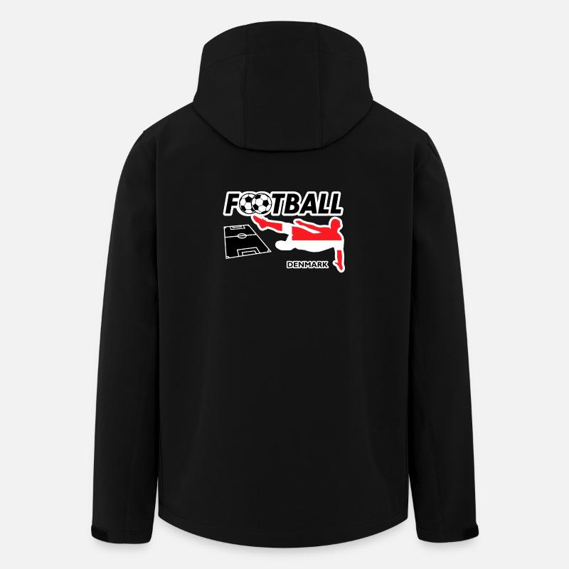 Fußball Fieber Dänemark - Recycelte Männer Softshell-Jacke von Stanley/Stella - Schwarz