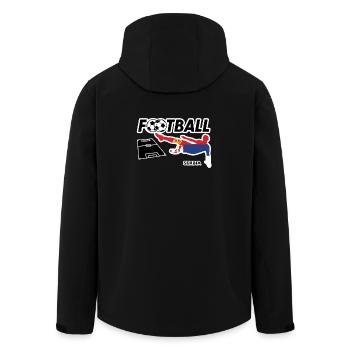 La fièvre du football Serbie - Veste softshell homme en polyester recyclé Stanley/Stella - noir - Dos - AI Model Male 185 light (185cm)