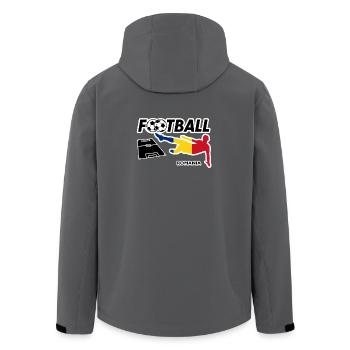 Fußball Fieber Rumänien - Recycelte Männer Softshell-Jacke von Stanley/Stella - Anthrazit - Hinten - AI Model Male 185 light (185cm)