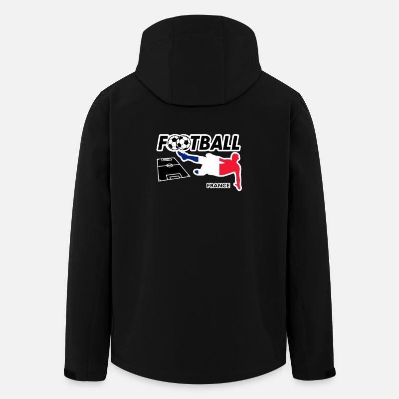Fußball Fieber Frankreich - Recycelte Männer Softshell-Jacke von Stanley/Stella - Schwarz