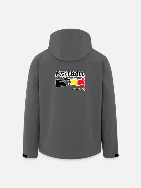 Fußball Fieber Belgien - Recycelte Männer Softshell-Jacke von Stanley/Stella - Schwarz