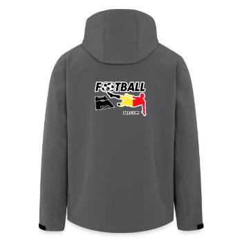 Fußball Fieber Belgien - Recycelte Männer Softshell-Jacke von Stanley/Stella - Anthrazit - Hinten - AI Model Male 185 light (185cm)