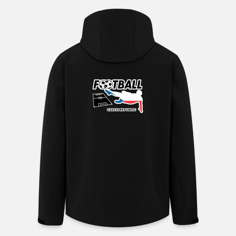 Fußball Fieber Tschechien - Recycelte Männer Softshell-Jacke von Stanley/Stella - Schwarz