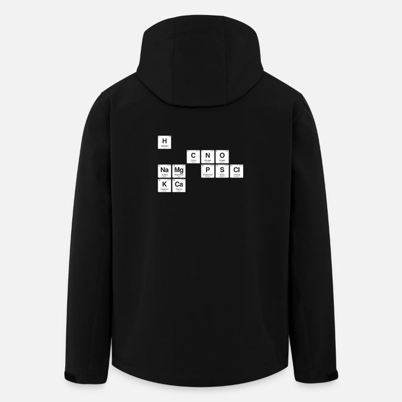 Chemische Elemente des menschlichen Körpers - Recycelte Männer Softshell-Jacke von Stanley/Stella - Schwarz