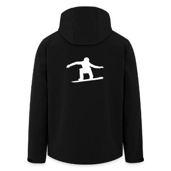 Snowboarder Silhouette Winter Sport Schnee - Recycelte Männer Softshell-Jacke von Stanley/Stella - Schwarz - Hinten - AI Model Male 185 light (185cm)