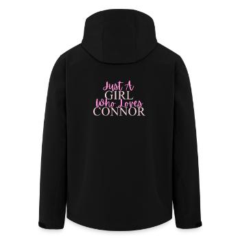 Conception de citation sur l’autonomisation des filles - Veste softshell homme en polyester recyclé Stanley/Stella - noir - Dos - AI Model Male 185 light (185cm)