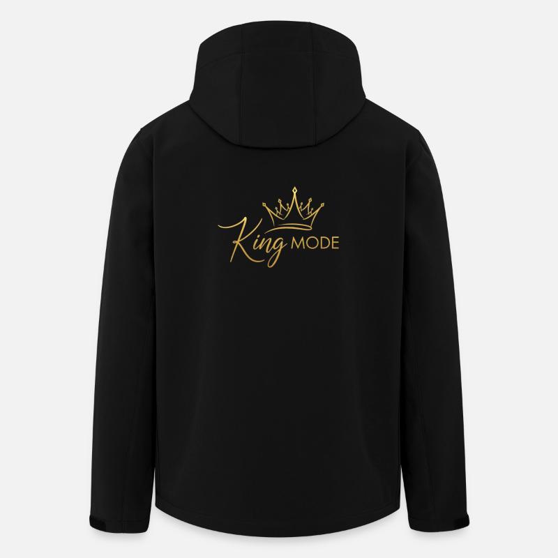 Couronne Royale Élégante - Veste softshell homme en polyester recyclé Stanley/Stella - noir