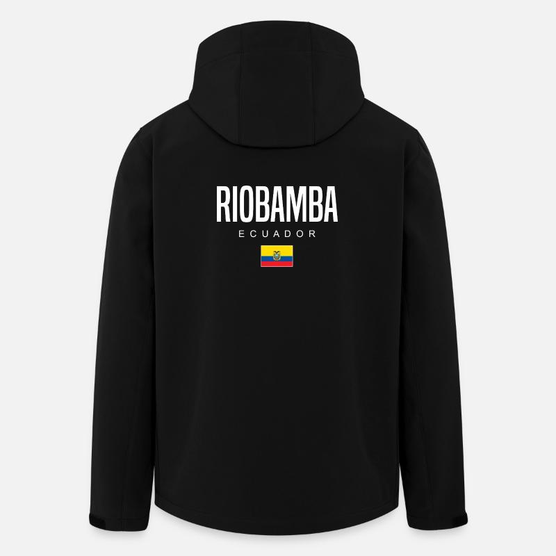 Riobamba Équateur Équatoriens - Veste softshell homme en polyester recyclé Stanley/Stella - noir