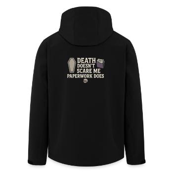 Corpse Science Dark Humor Death Positive - Men’s Recycled Softshell Jacket by Stanley/Stella - black - Back - AI Model Male 185 light (185cm)