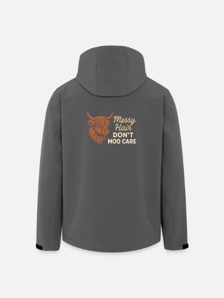 Highland Cow Rustic Animal Cute - Men’s Recycled Softshell Jacket by Stanley/Stella - black