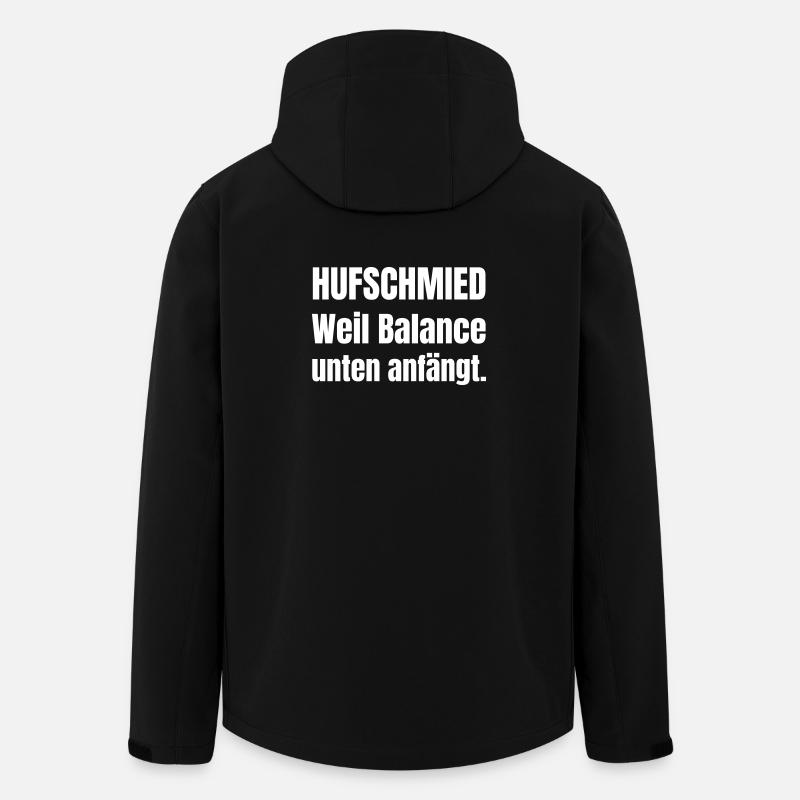 Farrier Balance Typography - Men’s Recycled Softshell Jacket by Stanley/Stella - black
