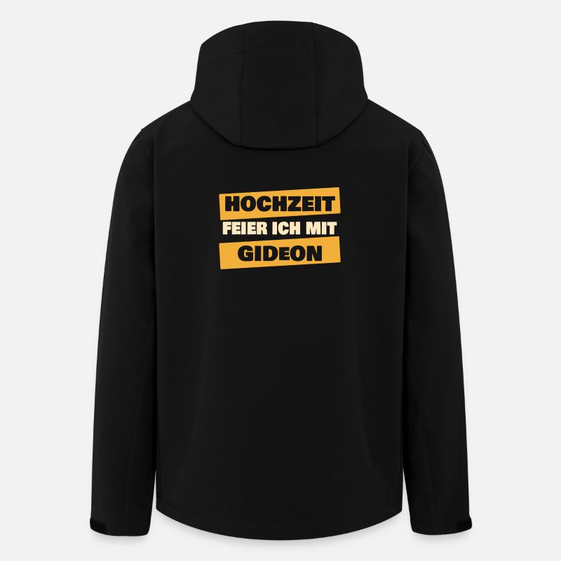 Gideon de la fête de garçon - Veste softshell homme en polyester recyclé Stanley/Stella - noir