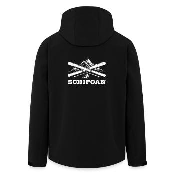 Schifoan | Après ski, sports d'hiver, vacances au ski - Veste softshell homme en polyester recyclé Stanley/Stella - noir - Dos - AI Model Male 185 light (185cm)
