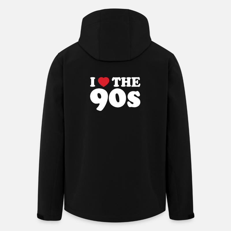 I Love the 90s - Veste softshell homme en polyester recyclé Stanley/Stella - noir