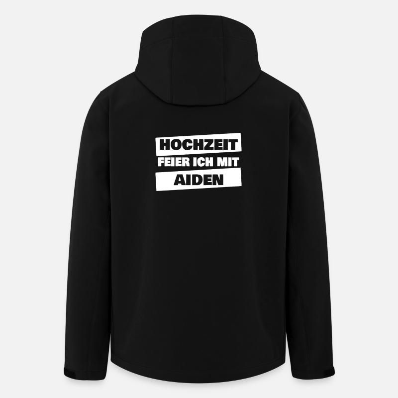JGA Aiden - Recycelte Männer Softshell-Jacke von Stanley/Stella - Schwarz