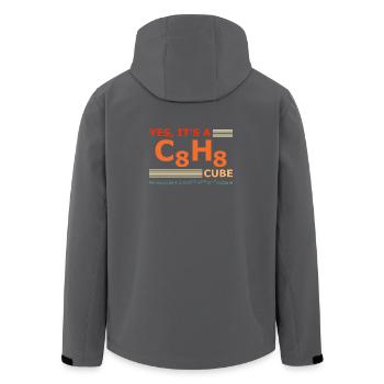 C8H8 Cubane – Yes it's a Cube retro Chemie - Recycelte Männer Softshell-Jacke von Stanley/Stella - Anthrazit - Hinten - AI Model Male 185 light (185cm)
