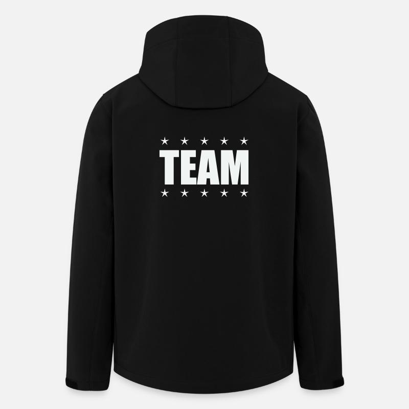 Team with stars - Men’s Recycled Softshell Jacket by Stanley/Stella - black