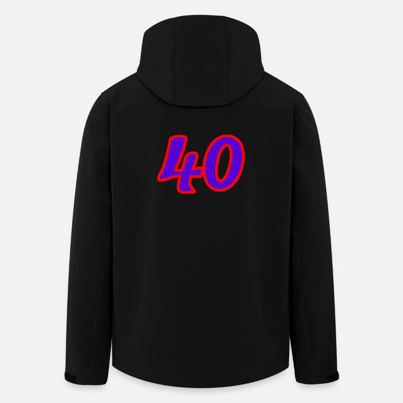 40. 40 ANS. 40e ANNIVERSAIRE. ANNIVERSAIRE 40 ANS. - Veste softshell homme en polyester recyclé Stanley/Stella - noir