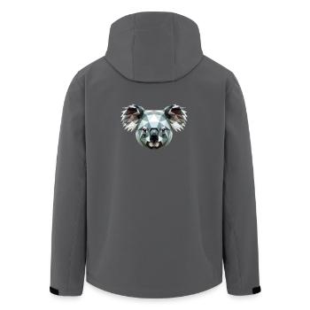 Koala Bear Australie Koala Bears Koala mignons Koala - Veste softshell homme en polyester recyclé Stanley/Stella - charbon - Dos - AI Model Male 185 light (185cm)