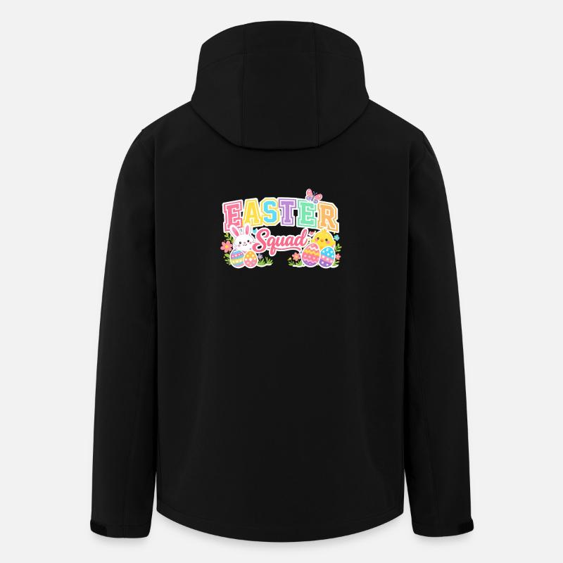 Ostern Squad Bunte Eier Küken - Recycelte Männer Softshell-Jacke von Stanley/Stella - Schwarz