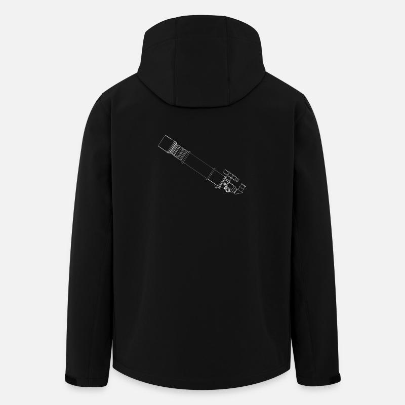 Plan du télescope - Veste softshell homme en polyester recyclé Stanley/Stella - noir