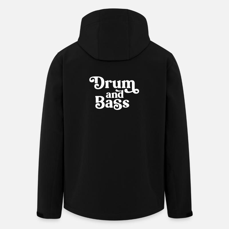 Glyphes rétro Drum and Bass - Veste softshell homme en polyester recyclé Stanley/Stella - noir