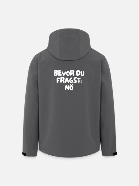 bevor du fragst: nö - Recycelte Männer Softshell-Jacke von Stanley/Stella - Schwarz
