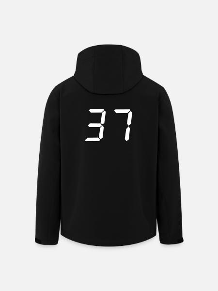 digitale_zahl_37- - Men’s Recycled Softshell Jacket by Stanley/Stella - black