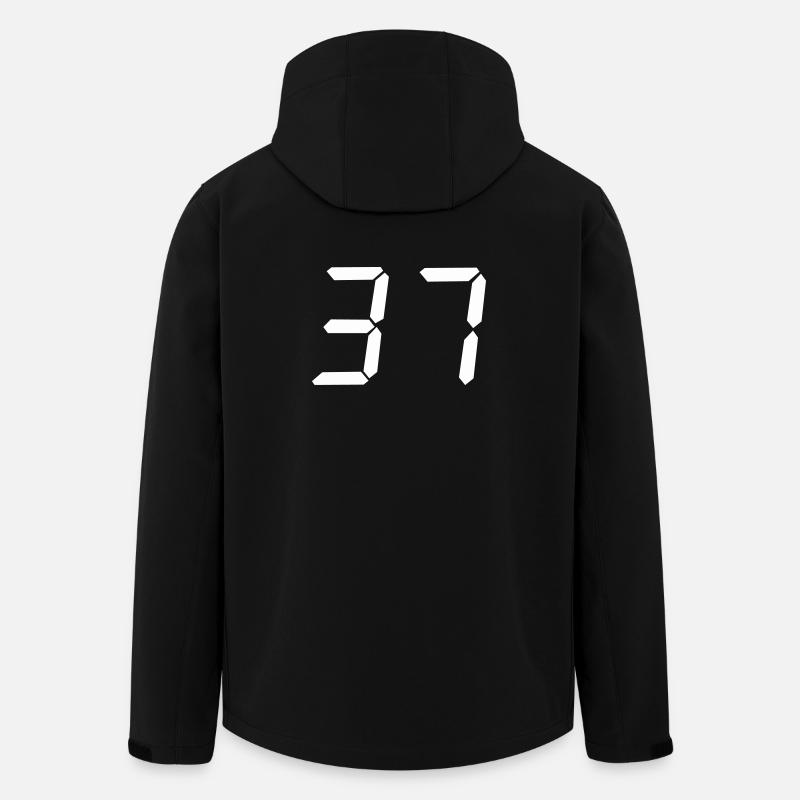 digitale_zahl_37- - Men’s Recycled Softshell Jacket by Stanley/Stella - black